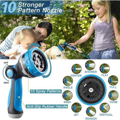 Pistolet à eau haute pression pour lavage auto, pistolet de nettoyage pour lavage auto, pistolet à eau/mousse réglable (1/4)