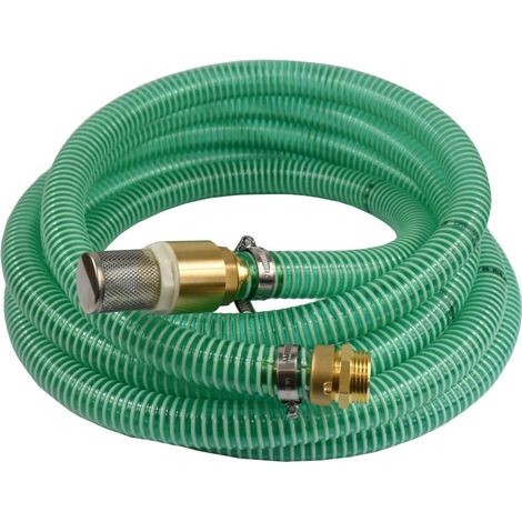 1"/25mm Saug- + Druckschlauch mit Saugkorb, Rückschlagventil + 1" AG Doppelnippel 3m