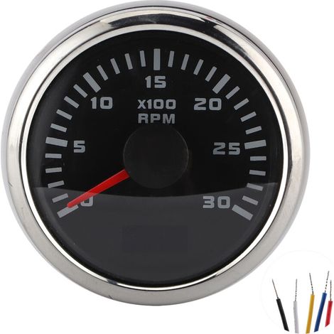 Tachimetro da 2 pollici a 3000 giri/minuto, con schermo LCD, per auto, moto, macchinari industriali e motori fuoribordo -Crezuo
