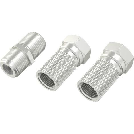 Hama 00205203 connecteur coaxial Type F 3 pièce(s)