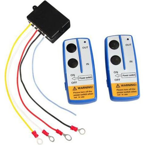 Télécommande pour treuil, télécommande radio pour treuil électrique, portée 30-70 m, 12V, piles non incluses (1/5)