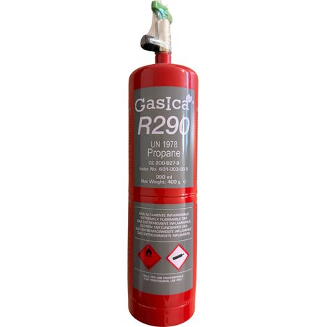 Gas Refrigerante R290 GasCa 400g  Propano Alta Pureza UN 1978  Sustituto Ecológico R22 R134 R404  Uso Profesional
