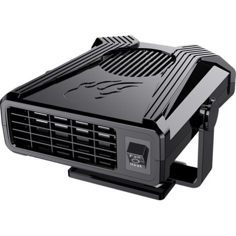 Chauffage Voiture Électrique 2 en 1 12/24V, Réchauffeur d'Habitacle Rotatif 360°, Déshumidificateur Pare-Brise Portable, Dégivreur Auto Hiver, Accessoire Véhicule
