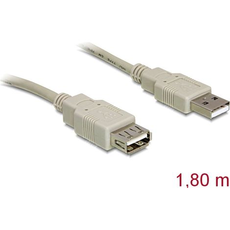 Delock cable usb 2.0 extension a/a 1,8m
