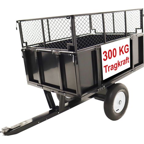 Bituxx Anhänger Kippanhänger Gartenanhänger für Rasentraktor Zubehör Quad ATV Aufsitzmäher Small 164x77x108cm bis 300kg Kippbar (1/5)