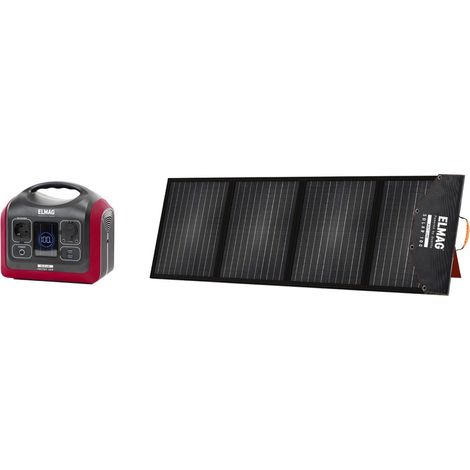 ELMAG Tragbares Solargenerator-Set ENERGY 600 + SOLAR 100 (00401)