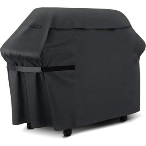 Housse de barbecue, 210D Oxford, résistante aux UV/eau/humidité, noire, adaptée pour Weber, Holland, JennAir, Brinkmann (170 x 61 x 117 cm) (1/5)