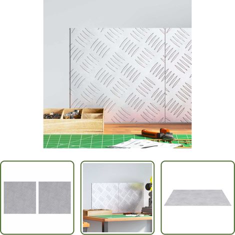vidaXL Peldaño 2 uds. 30 x 30 cm Plateado Aluminio Cuadrado (1/5)