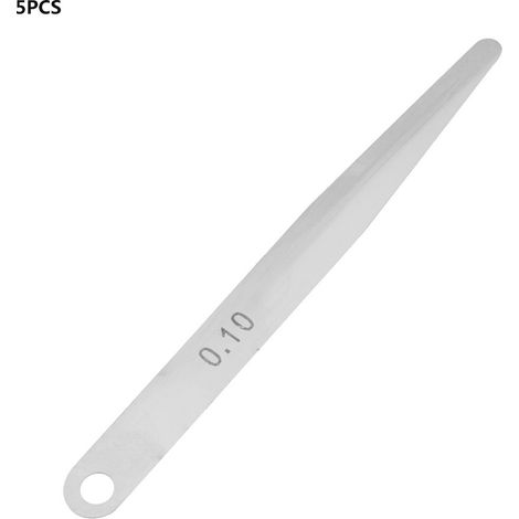 5 jauges d'épaisseur de 0,1 mm, outil de mesure d'épaisseur métrique (0,1 mm) (1/5)