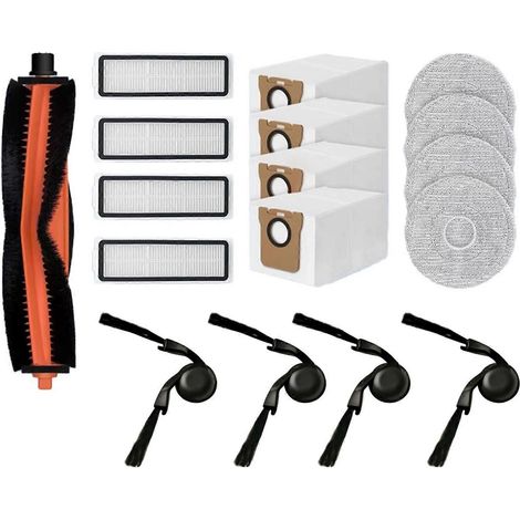 Accessoires et pièces détachées pour aspirateur robot Xiaomi Mijia 5C OV42CN : brosse principale, filtre HEPA, lingette de nettoyage et sac à poussière. (1/5)