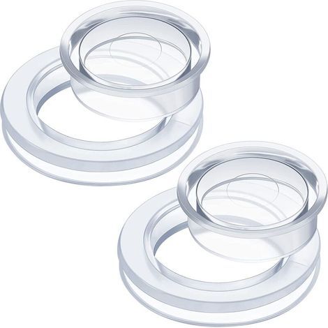 Anneau de trou de parapluie 2 pouces en plastique transparent en plastique Table insert d'anneau avec capuchon pour patio extérieur jardin plage table parapluie stabilisateur stabilisateur (1/5)