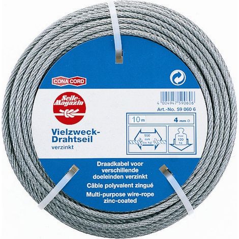 Conacord Drahtseil Ø 4 mm x 10 m Seile