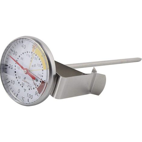 Thermomètre instantané – sonde acier inoxydable – cuisine / viande / lait / café – pointeur (1/5)