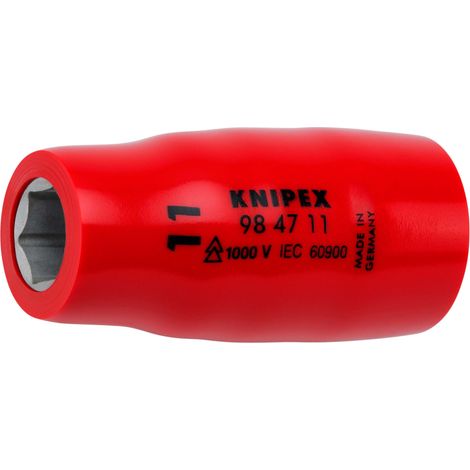 KNIPEX 98 47 11 Steckschlüsseleinsatz für Sechskantschrauben mit Innenvierkant 1/2" 54 mm