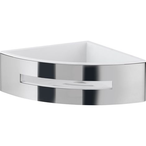 GEDY 77802300000 POSEIDON Portaobjetos Angular Cromo Blanco - ref: 77802300000 (1/2)
