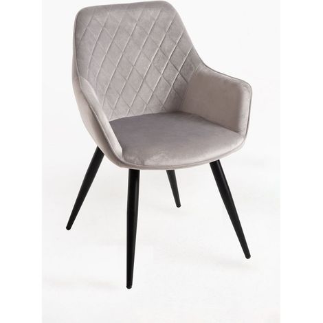 Sillas Comedor - Silla Kres Terciopelo - Gris