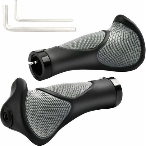 Bicycle Grips, Bicycle Handlebar Grips, Mountain Bike Grips, Ergonomic Grips, Bicycle Handlebar Grips, 22mm Anti-Slip Handlebar Grips for Bicycles (1/5)