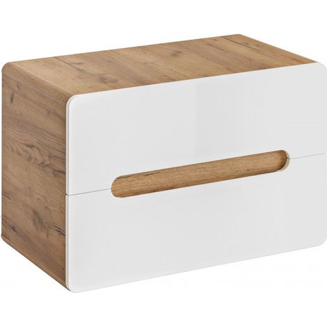 Meuble vasque mural - 80 x 46 x 59 cm - Archipel White - Livraison gratuite