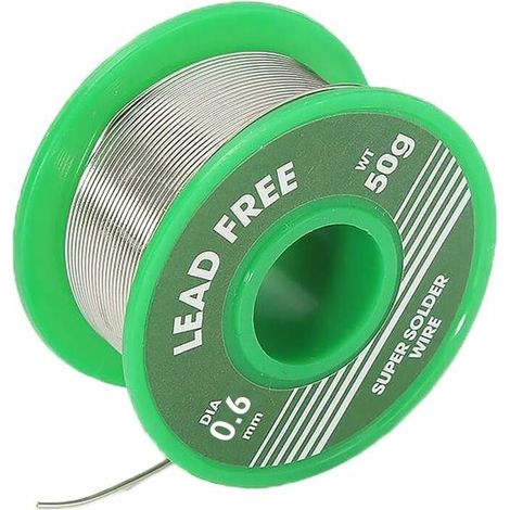 Fil Soudure Sans Plomb 0.6 mm Sn99.3 Cu0.7 Noyau Colophane Électronique Bricolage 50g (1/4)