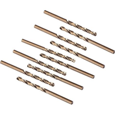 M35 HSS Kobalt-Bohrer-Set, Stahl-Spiralbohrer, 0,8 mm Bohrerdurchmesser, 10-teilig (1/5)