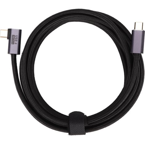 Câble USB-C Coudé 100W Charge Rapide Doré Résistant à l'Usure Plug & Play pour PC Portable 3m (1/5)