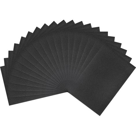 20pcs Papier De Verre Grain 100 18 x 12 Pouces Support Imperméable Carbure De Silicium Abrasif Feuilles De Ponçage Humide Et Sèche Pour Finition Bois, Ponçage Métal (1/5)