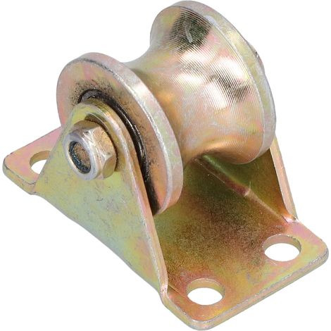 Poulie à gorge pour portail coulissant, roulette avec support, câble en acier, 32mm (1,3 pouce), roue de guidage robuste (1/5)