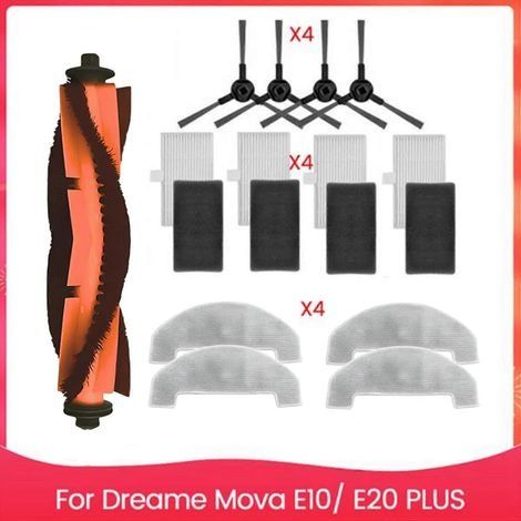 Pièce de rechange pour aspirateur Dreame Mova E10/E20 PLUS : brosse principale, filtre HEPA et lingette de nettoyage. (1/5)