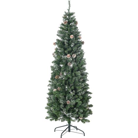 Sapin de Noël artificiel enneigé 618 branches support acier socle pliable