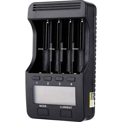 ZVD Chargeur de pile intelligent Lii 500 Écran LCD 4 emplacements pour batteries Ni MH Ni Cd Li Ion Courant réglable 300/500/700/1000mA (1/5)