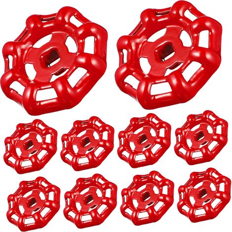 Poignée de Vanne en Fonte Rouge Lot de 10 Pièces pour Robinet (1/5)