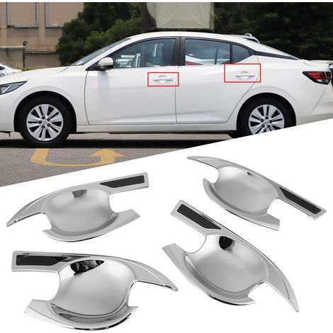 4-teiliges Türgriff-Abdeckungsset, silberfarben, ABS, passend für Nissan Sylphy Sentra 2020 (1/5)