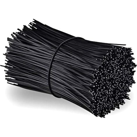 (Noir) Fil plastifié, 1 000 attaches de câble, attaches d'emballage, attaches de câble, attaches de regroupement (1/5)