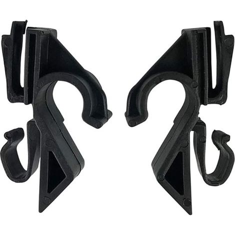 Paire de clips noirs pour porte-colis de véhicule, Installation facile, accessoires de voiture arrière durables, remplacement en plastique à ajustement Direct pour Fiat Grande Punto (1/5)