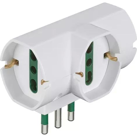 Adattatore verticale Vimar s17+3 Universale spina 16a bianco