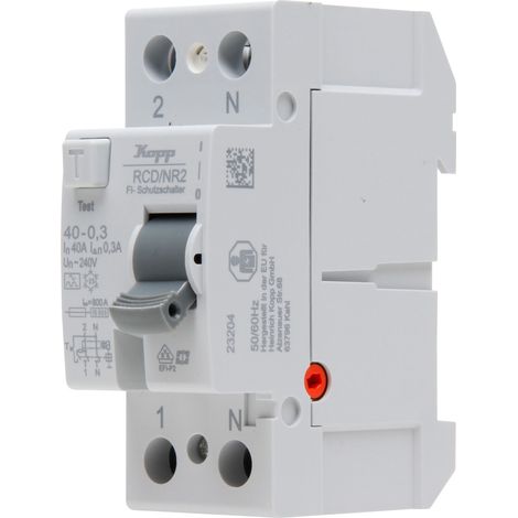 Interrupteur différentiel KOPP, 40A, bipolaire, type A, 300 mA