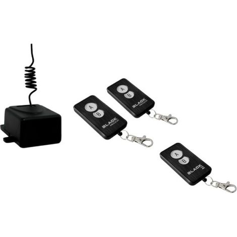 Jolly line black indoor kit ricevitore + 3 radiocomandi universali 2 ch 433.92 mhz per interno - JL2164-3