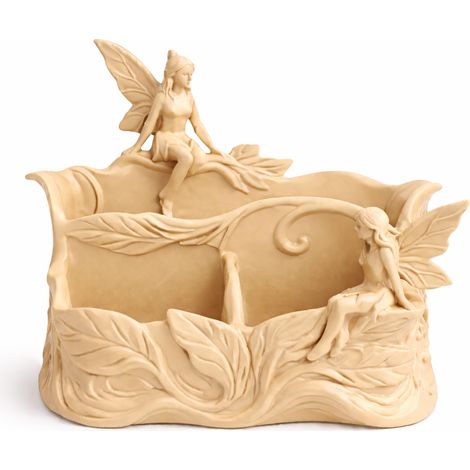 Beige Schreibtisch-Organizer mit Feenmotiv (1/3)