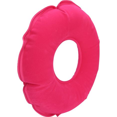 Aufblasbares Anti-Dekubitus-Sitzkissen für bettlägerige Patienten, Druckgeschwür-Vorbeugekissen mit Pumpe (Rosa) (1/5)