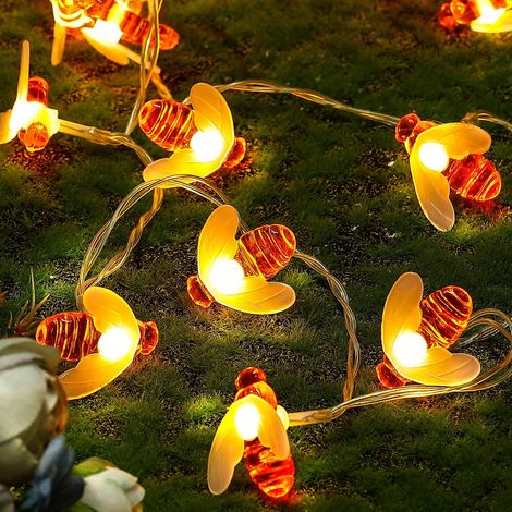 13,1 FT 40 LED Bienen-Lichterketten Bienen-Fee-Lichterketten Ausgefallene Bienen-Lichterketten für Party-Hochzeits-Gartendekoration (1/5)