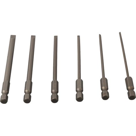 6 embouts, plat, SL2/6, pour atelier, visseuse et montage (1/5)