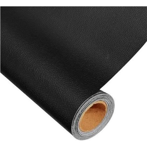 pair Patch Cuir Auto-adhésif - Hochwertiges - 35 x 137 cm - Réparation Canapé - Siège de voiture - Noir (1/4)