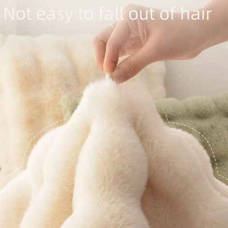 Tapis Rond Fausse Fourrure Chambre Enfant Doux Moelleux Salon Longs Poils Antidérapant 45cm Diamètre (1/3)