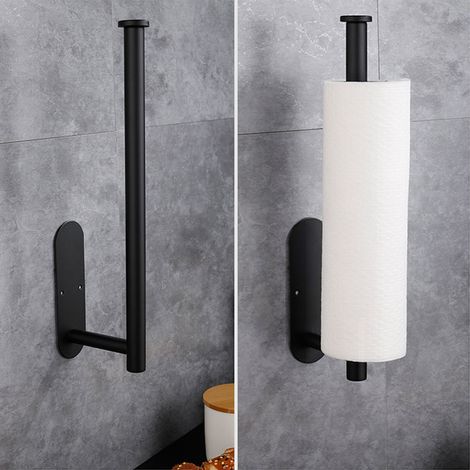 Porte-essuie-tout auto-adhésif pour cuisine Noir[NX] (1/5)