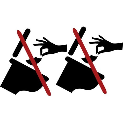Bardusch-2 feuilles autocollants signalétiques amovibles pour abattant WC, usage privé/public (1/5)