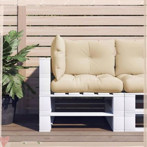 360859 Coussins de palette lot de 3 beige tissu (1/5)