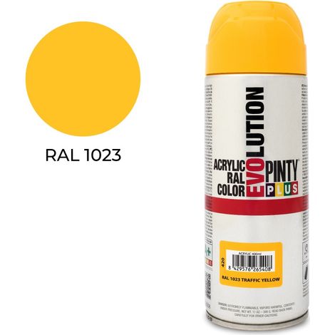 Vernice spray PintyPlus Evolution RAL 1023 Giallo traffico 520cc