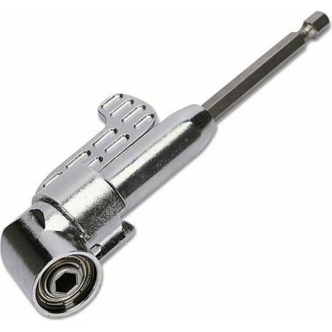 Renvoi dAngle Visseuse Coude Angle Droit 105 Degrs Tige Hexagonale 14quot pour Perceuse couleurs multiples (1/4)