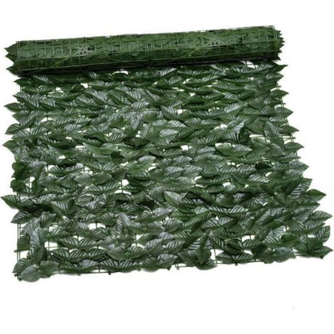 Clôture artificielle de lierre - ZOR® - 100x300 cm - Feuille de pomme - Vert bicolore - Résistant aux intempéries (1/4)