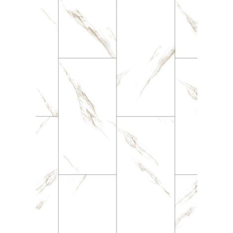 Mexen River Weiß Vinylpaneele 610 x 305 mm SPC 6,5 mm, IXPE-Unterlage 1,5 mm, 4 V-Fuge, Jazz Weiß - (1/2)